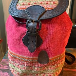 Vintage woven backpack